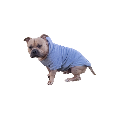 Grey Dog jumper with Hoody